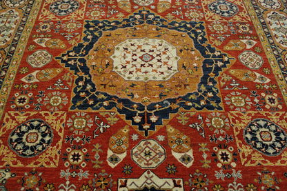 Tribal Vegetable Dye Mamluk rug corner detail