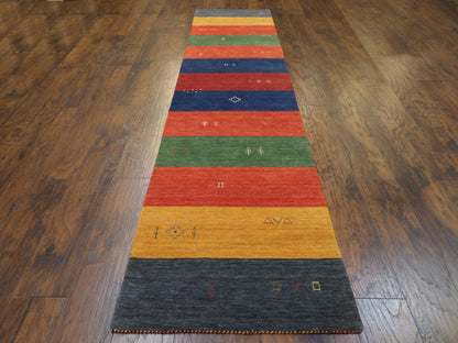 Modern Gabbeh rug corner detail