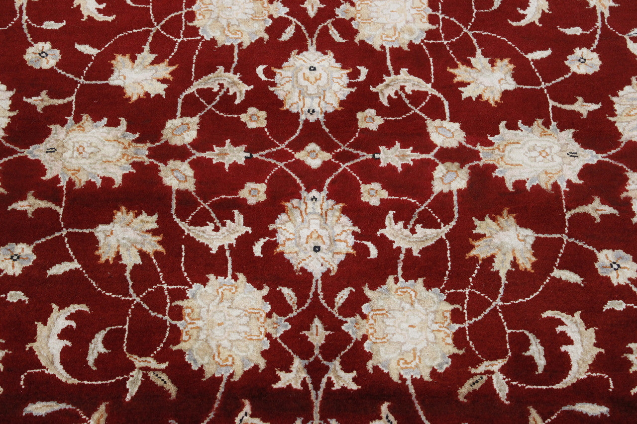 Traditional Indo Nain rug corner detail