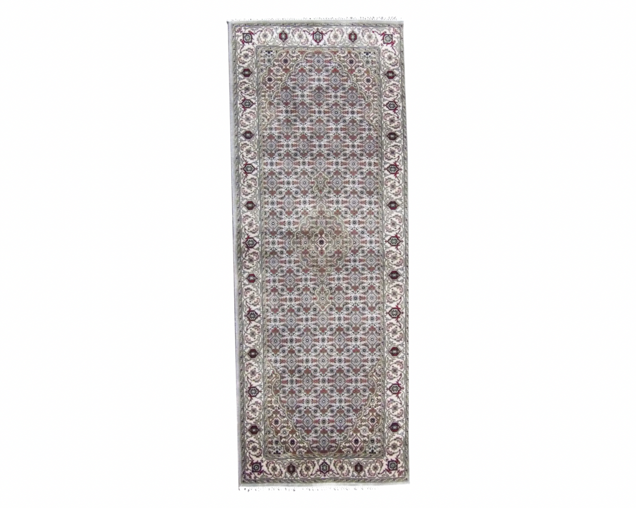 Persian Herati Mir hand-knotted wool rug in Blue & Beige, full view