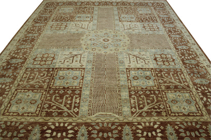 Tribal Vegetable Dye Mamluk rug border detail
