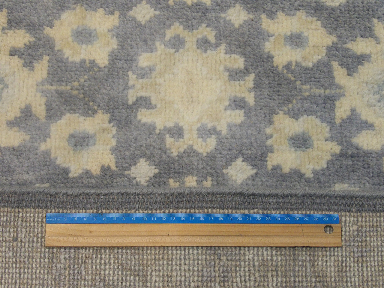 Wash Turk Oushak rug corner detail