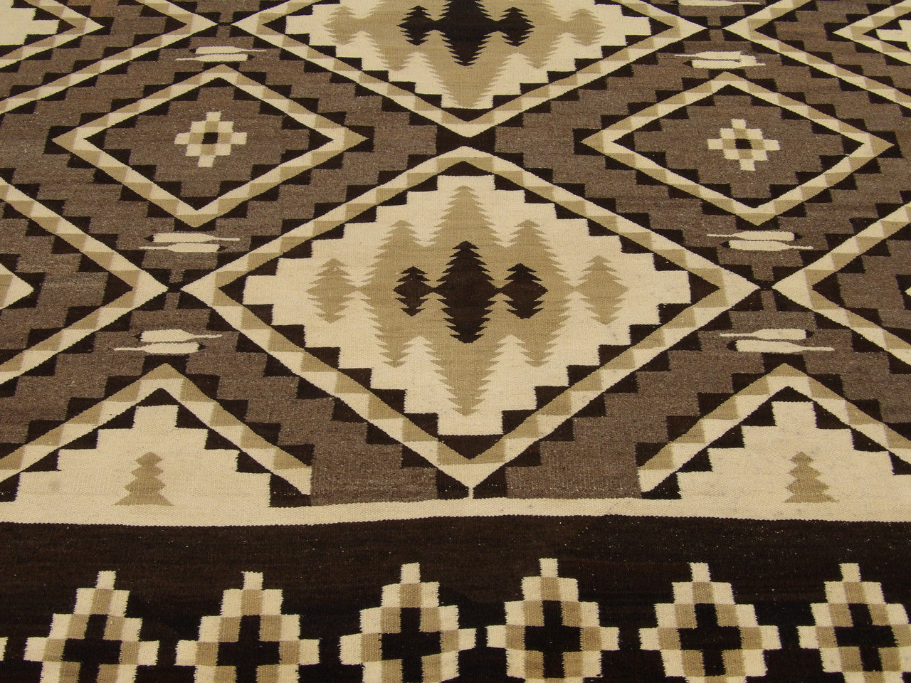 Tribal Navajo American Indian Tribe rug border detail