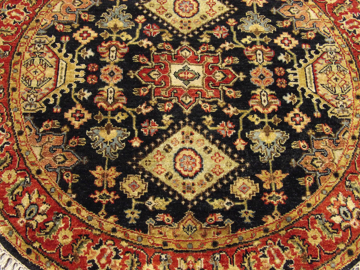 Back of tribal hand-knotted rug