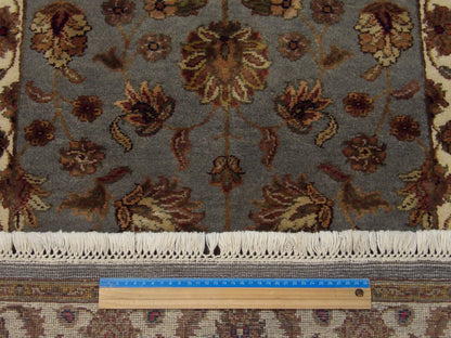 Full view of Jaipur Kashan hand-knotted wool-silk runner