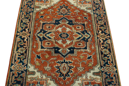 Tribal Antiquty Sherapi rug corner detail