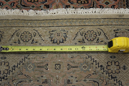 Back of Traditional Fine Mashad hand-knotted rug