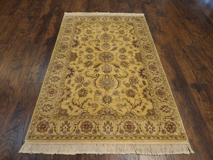 Close-up of wool pile, Gold rug