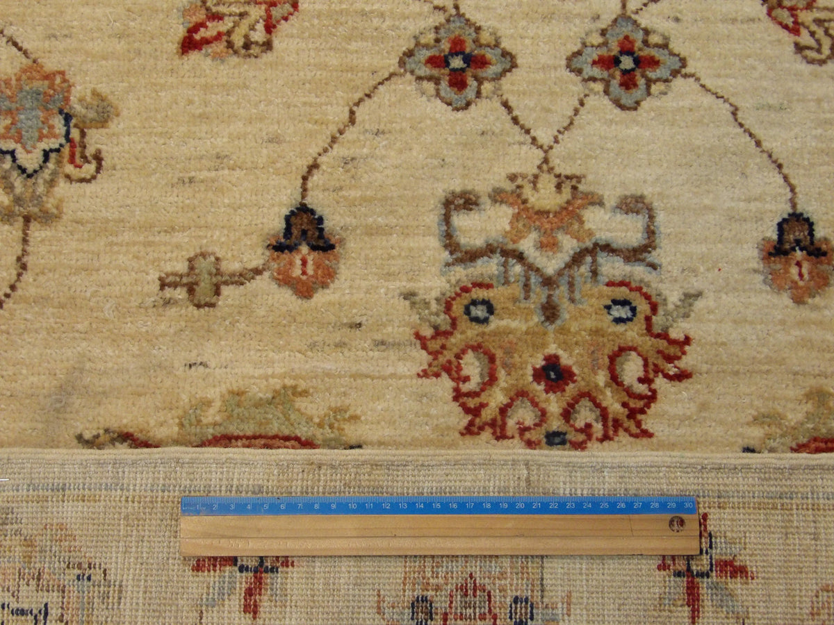 Beige Indo Chobi Natural Dye rug in room setting