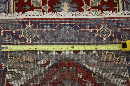 Tribal Indo Heriz rug corner detail