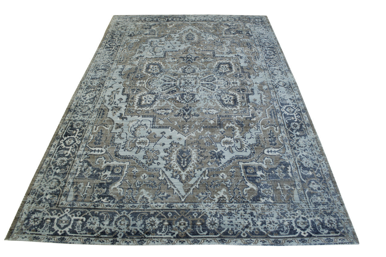 Full view of Modern Broken Heriz Design rug