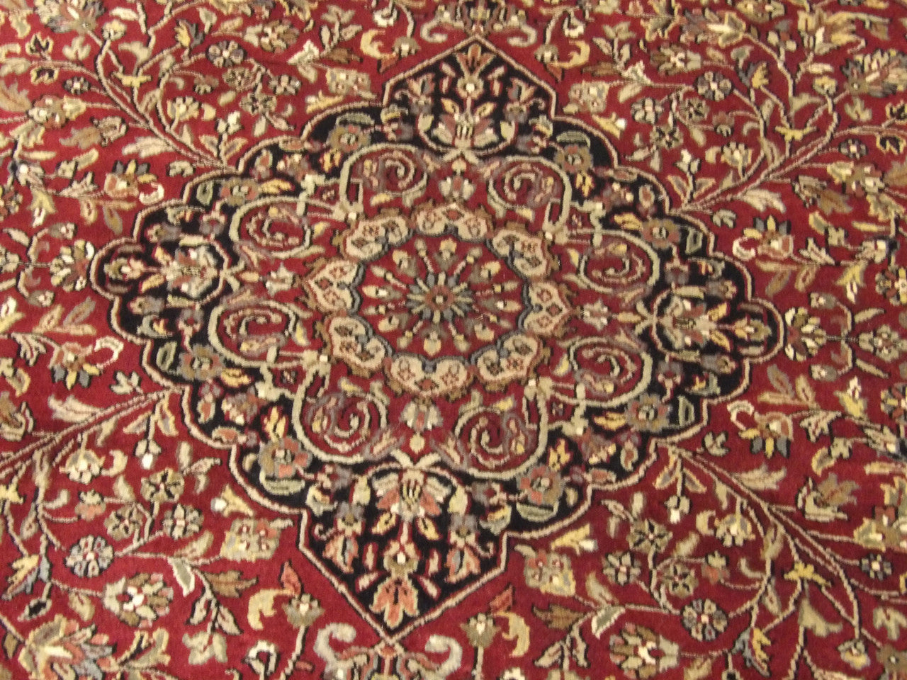Back of Persian Tabriz hand-knotted rug