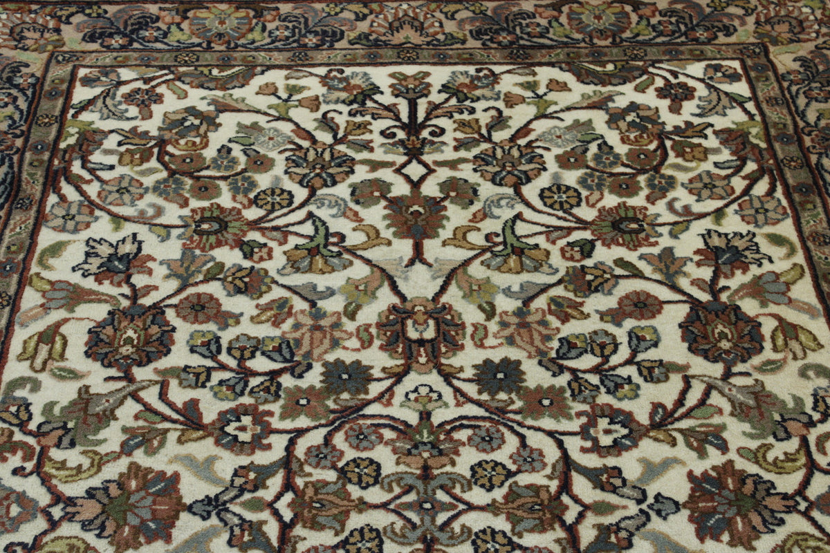 Back of Traditional Mahal Design hand-knotted rug