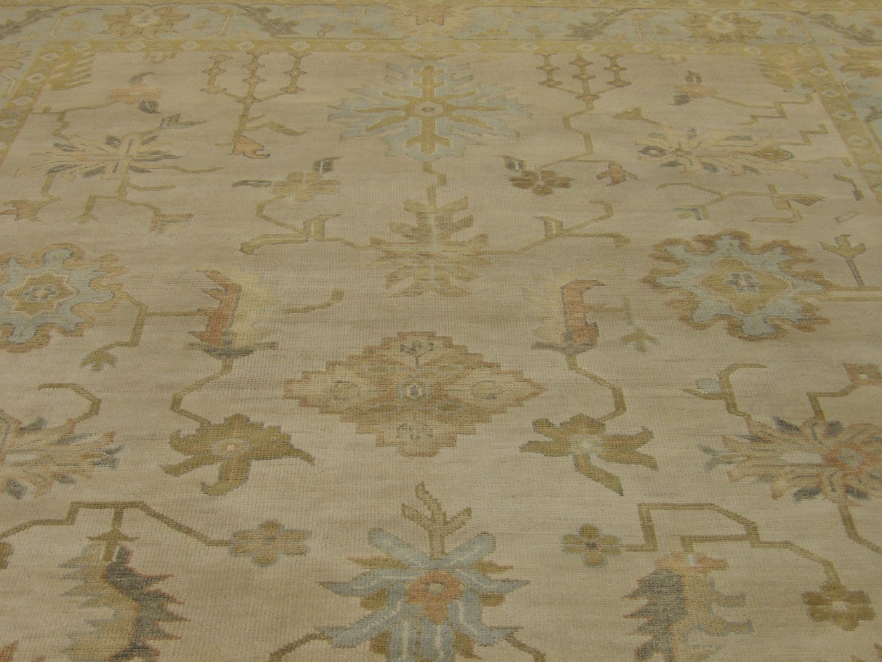 Anatolian Oushak wool texture close-up