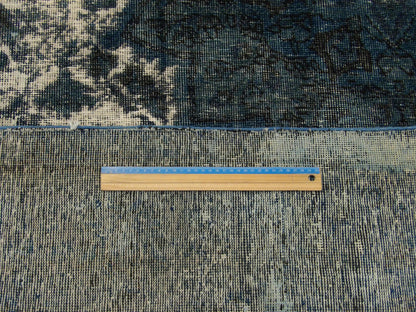 Teal overdye rug in room setting