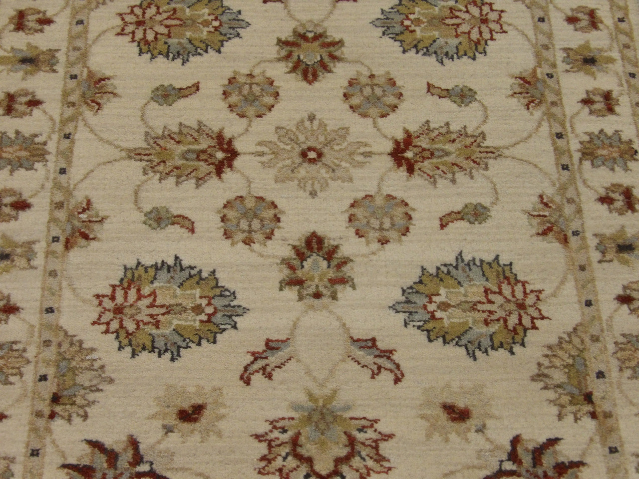 Back of Indo Chobi hand-knotted rug