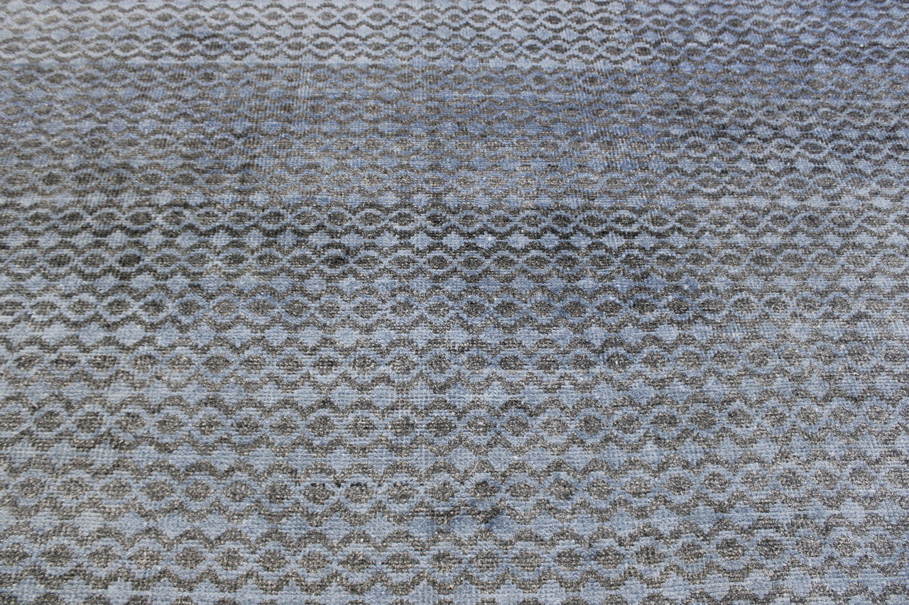 Full view of Modern Distressed Moroccan Design rug