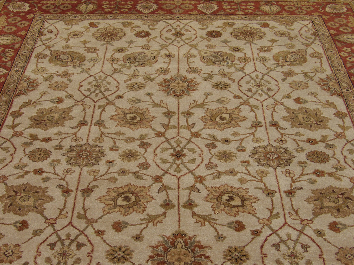 Chobie Antique hand-knotted wool rug in Beige, 6'0" x 9'0", SKU W919