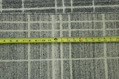 Close-up of wool pile, Gray & Beige rug