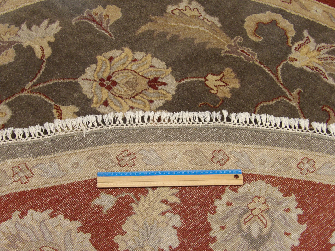 Ziegler Oushak / Peshawar hand-knotted wool rug in Green, 9'1" x 9'1", SKU w507
