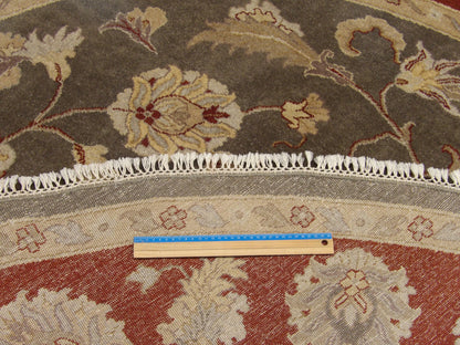 Ziegler Oushak / Peshawar hand-knotted wool rug in Green, 9'1" x 9'1", SKU w507