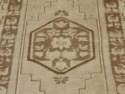 Back of vintage hand-knotted rug