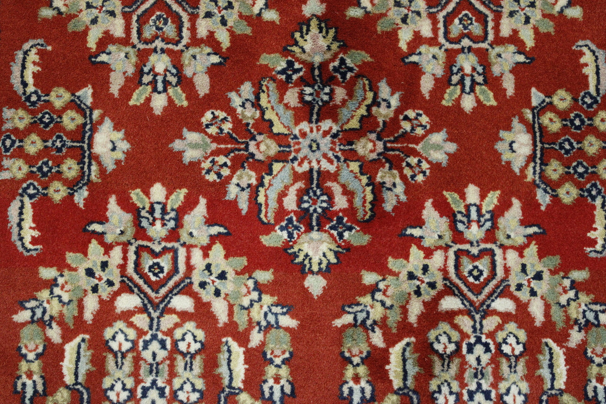 Back of Traditional Indo Sharookh hand-knotted rug