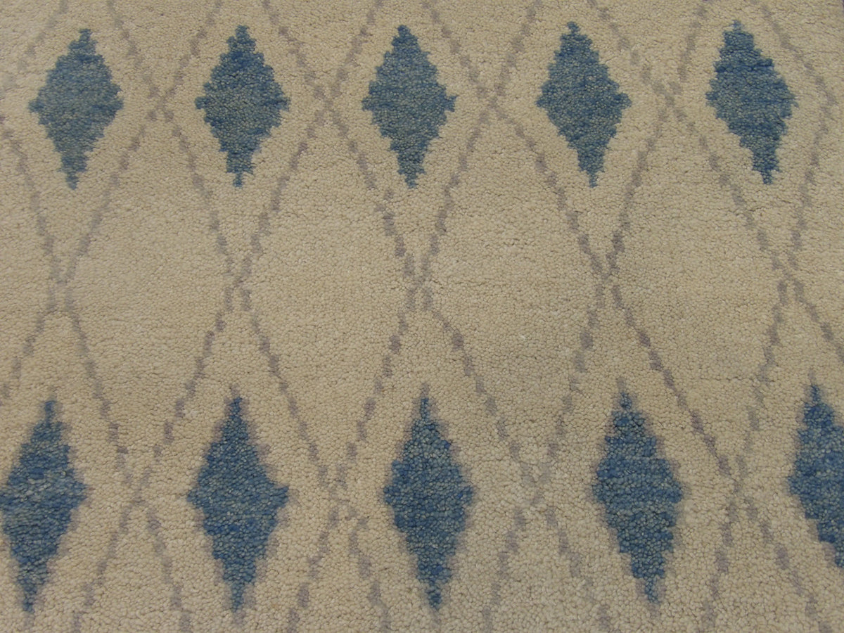 Back of Moroccan hand-knotted rug