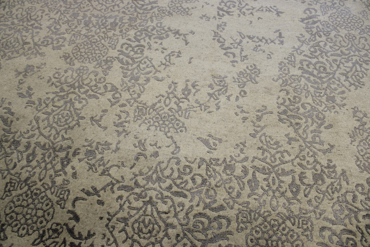 Full view of Transitional Abstract Broken Design rug