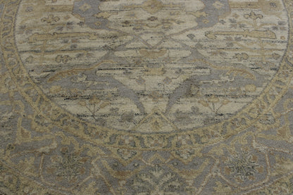 Close-up of wool pile, Blue & Beige rug