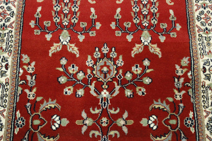 Traditional Fine Indo Sharukh rug corner detail