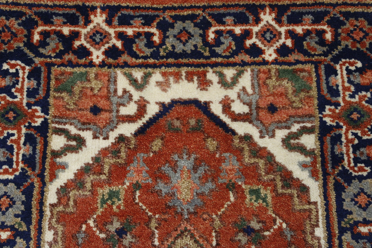 Full view of Tribal Indo Heriz rug