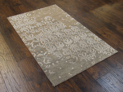 Gold and gray modern rug in a home office setting