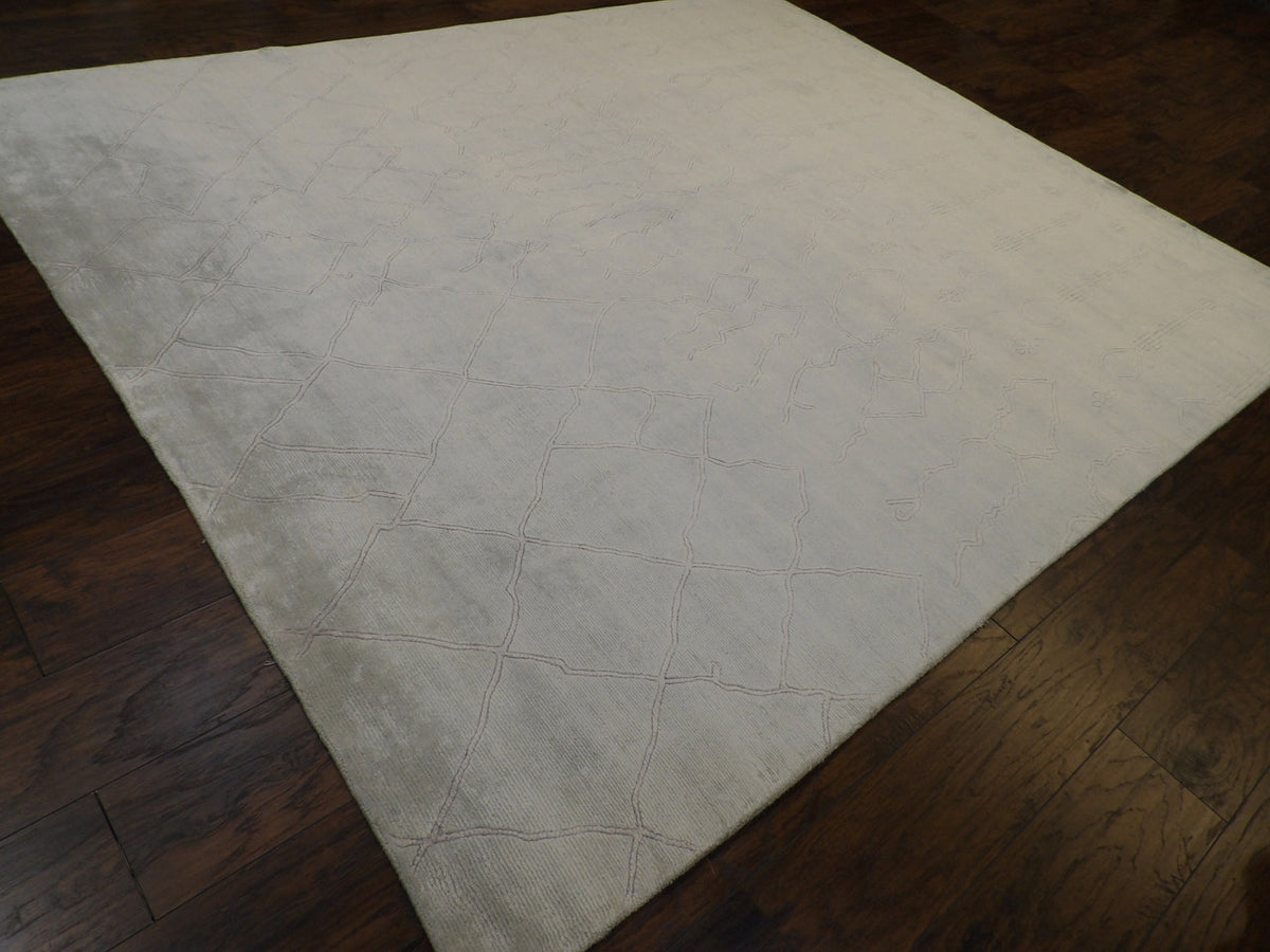 Moroccan Tulu rug border detail, blue and gray