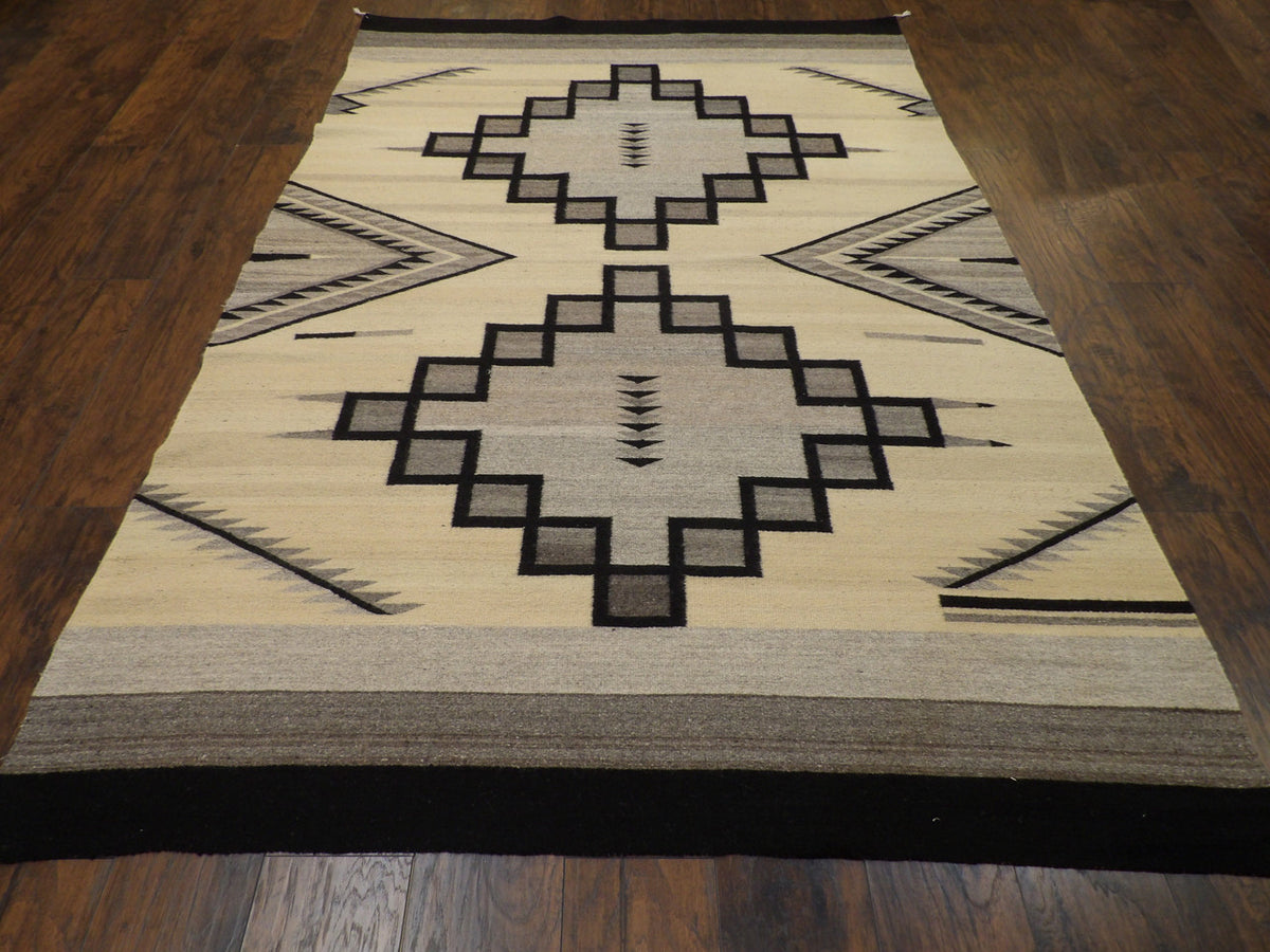 American Indian Flat Weave Durry rug corner detail