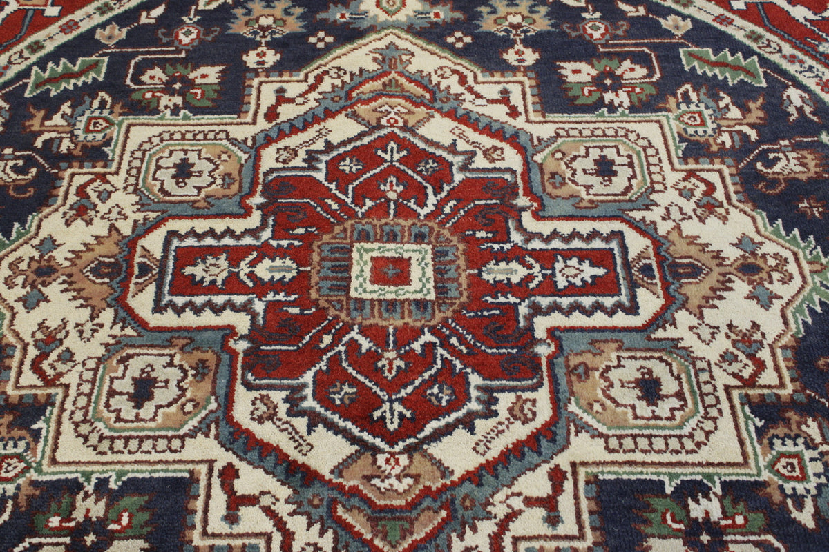 Full view of Tribal Indo Heriz rug