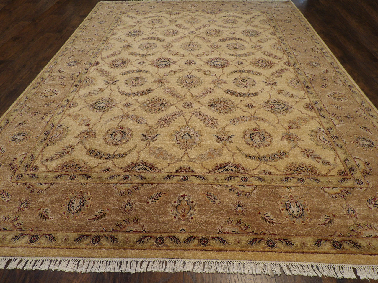 Ziegler Oushak / Peshawar hand-knotted wool rug in Brown, 9'1" x 12'3", SKU w256