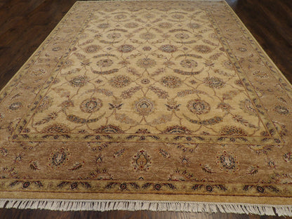 Ziegler Oushak / Peshawar hand-knotted wool rug in Brown, 9'1" x 12'3", SKU w256