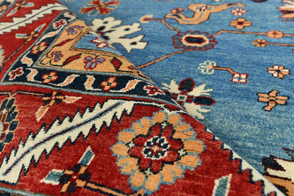 Caucasian Fine Super Kazak Wool Hand Knotted Rug 8'11''x11'06''  - AR89956
