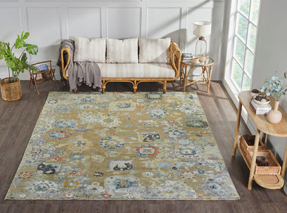 Transitional Hand Knotted Rug Wool & Silk - KCR9360