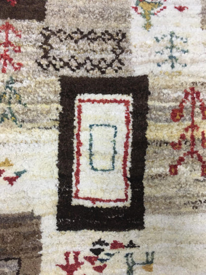 Lori Gabbeh Off W/Brown Handknotted Rug 2'10" X 12'10" -Art40236