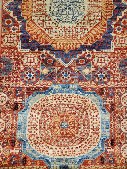 Farahan Mamluk Design Wool Hand Knotted Rug 2'08''x9'07''  - AR77042