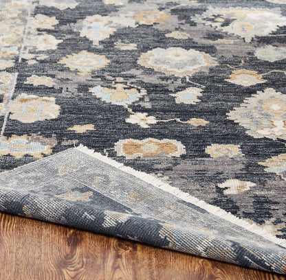 Transitional Hand Knotted Rug Wool & Silk - KAM10070
