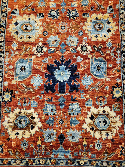 Tribal Nomad Vege Dye Wool Hand Knotted Rug 3'00''x4'10''  - AR78691