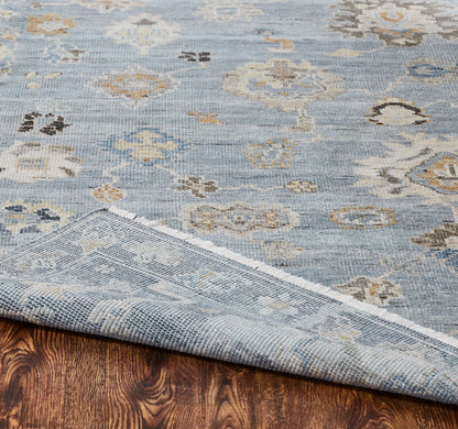 Transitional Hand Knotted Rug Wool & Silk - KAM10000