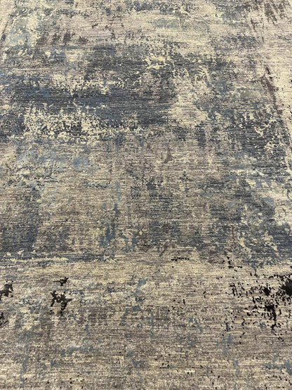 Fine Abstract  Silk and Wool Hand Knotted Rug 7'10''x9'07''  - AR83896