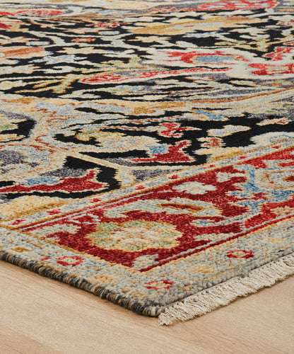 Transitional Hand Knotted Rug Wool & Silk - KAM10110