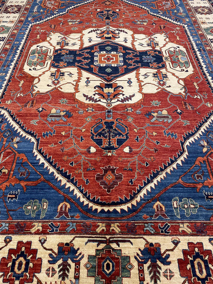 Tribal Nomad Vege Dye Wool Hand Knotted Rug 9'09''x13'05''  - AR83657