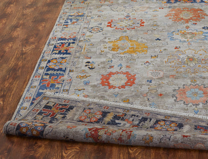 Transitional Hand Knotted Rug Wool & Silk - KAK4300