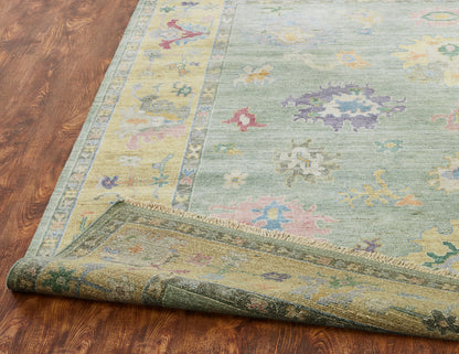 Transitional Hand Knotted Rug Wool & Silk - KAA9020